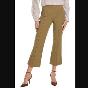 NWT Vince Women's Mid-Rise Pintuck Crop Flare Pants // Tan // Sz 0 (can fit a 2)